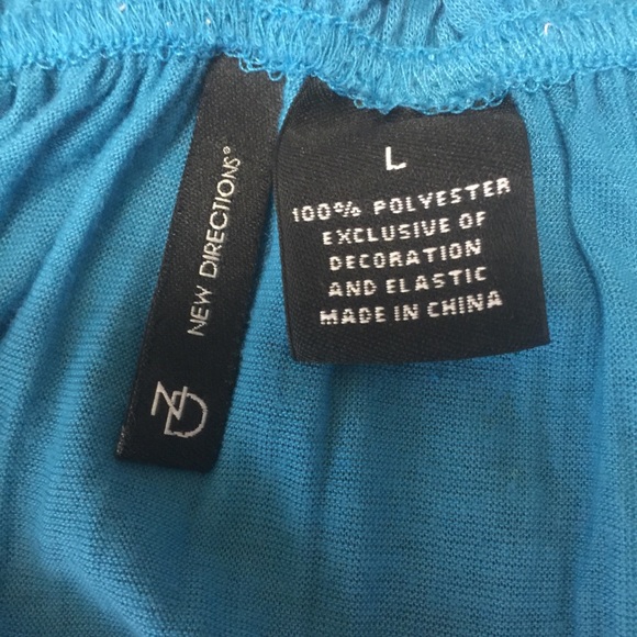 New Direction Short Sleeve Gypsy Top Size L - Picture 6 of 7